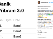 I Jaromír Jágr se na Instagramu poklonil umní Milana Baroe.
