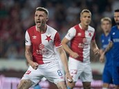 Záloník Slavie Jaromír Zmrhal.