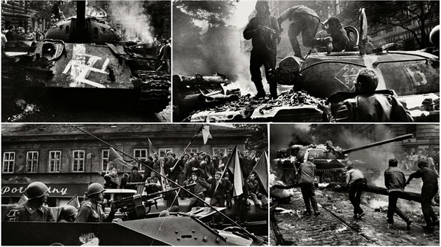 Zatímco ostatní fotografové se při invazi v roce 1968 drželi spíše v ústraní, Josef Koudelka se vrhal přímo před – po zuby ozbrojené – ruské vojáky.