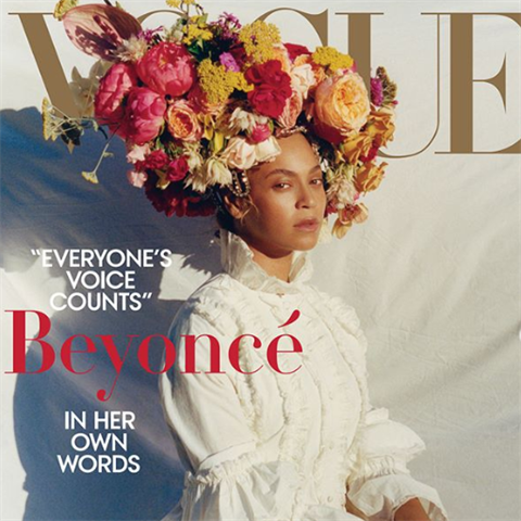 Nov� z��ijov� ob�lka Vogue, j� v�vod� zp�va�ka Beyonc�.