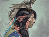Indián z kanadského Saskatchewanu v roce 1903.