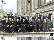 Úastníci 5. konference o kvantová mechanice v Solvay. Tomuto snímku se...