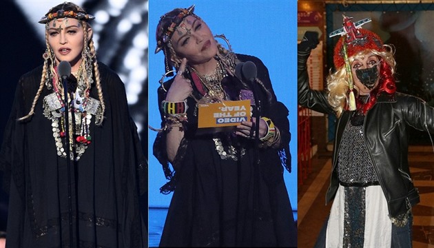 Madonna pronesla pietní řeč v kostýmu jako z dílny Jany Uriel Kratochvílové.
