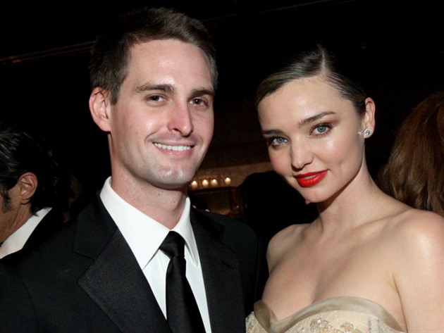 Evan Spiegel  & Miranda Kerr