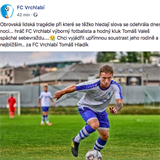 Tom Vale nastupoval v tto sezon za Vrchlab. Klub oznmil tragdii na svm profilu, ale zprvu pozdji sthl.
