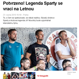 Článek na serveru Sport.cz. Podle fotky se Novotný nijak nezdráhá brát si...