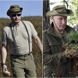 Dobrodruh Vladimir Putin na Sibiři houbaří a pozoruje divokou zvěř.