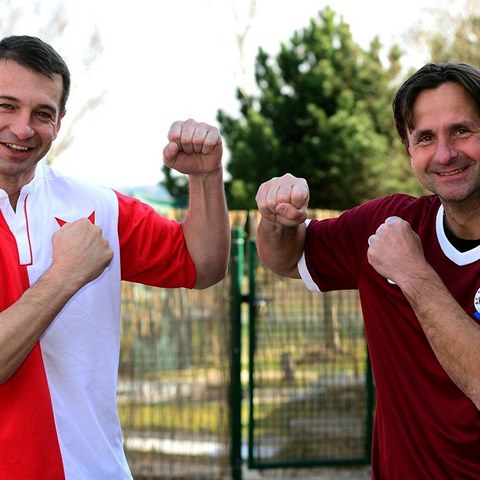 Symboly Slavie a Sparty: Pavel Kuka a Ji Novotn.