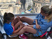 Výhled z Burj Khalifa.