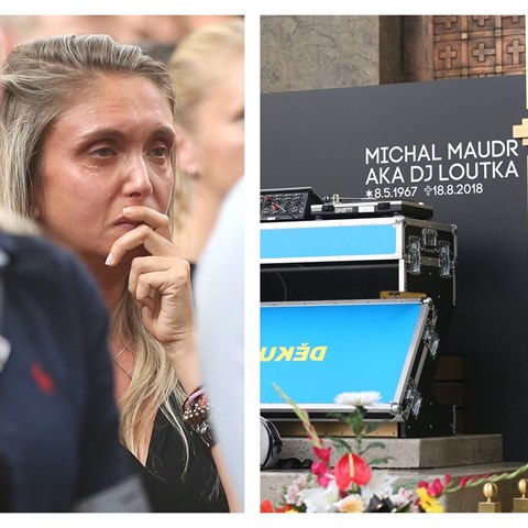 Přítelkyně DL Loutky Magda Tranžíková se na jeho pohřbu zhroutila.