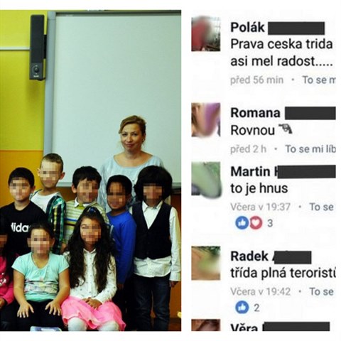 Nenávistné komentáře u fotky prvňáčků ze ZŠ Plynárenská v Teplicích mohou paní...