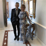 Michal Hrdlička se svou krásnou ženou Ivanou na svatbě syna Michala v Monaku v...