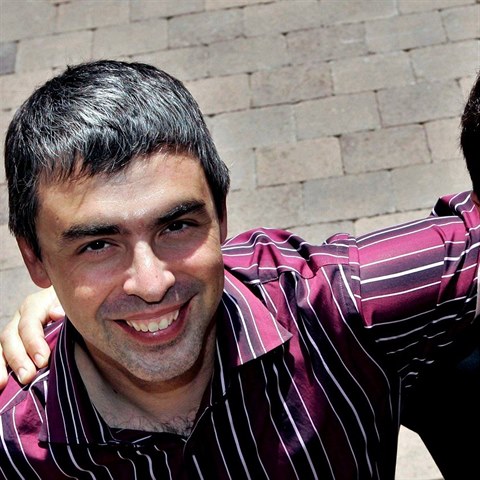 Zakladatel Googlu Sergey Brin a Larry Page.