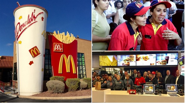 Zaměstnankyně řetězce McDonalds protestují proti sexuálnímu obtěžování na...