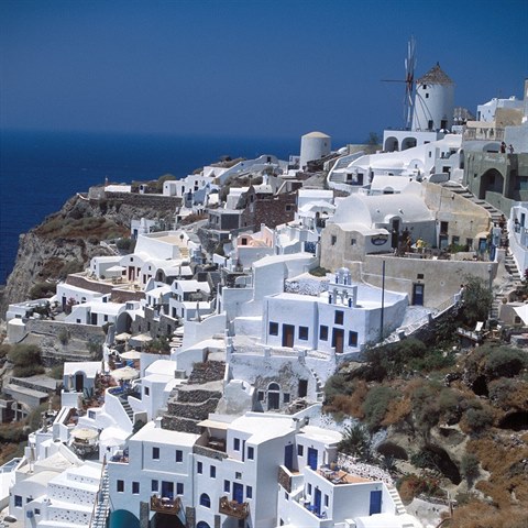 Santorini nen vhodn pro osoby se snenou pohyblivost.