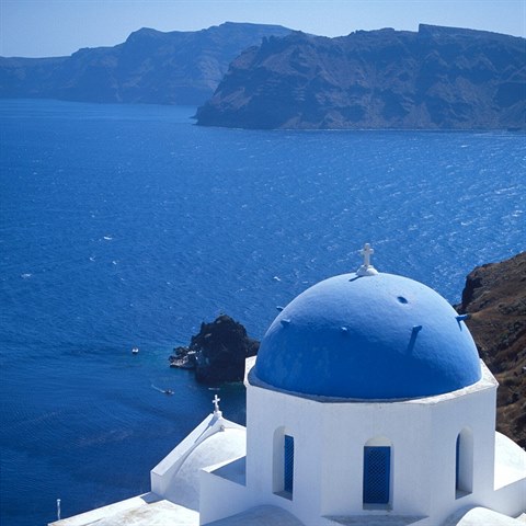 Z kostel na Santorini ke natst nezmizely.