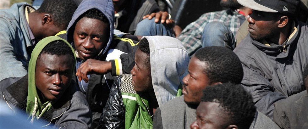 Migranti míící do Evropy (Ilustraní obrázek).