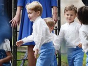Princ George na svatb Katiny nejlepí kamarádky Sofie Carter.