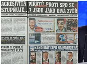 Pedvolební listy SPD Na vlastní oi si vzali na pakál Pirátskou stranu....