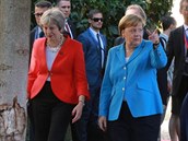 Theresa Mayová a Angela Merkelová v Salcburku.