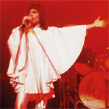 Freddie Mercury bhem vystoupen.