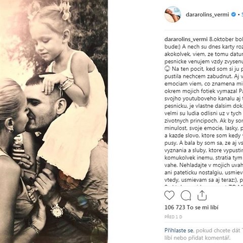 Dara Rolins z�ejm� ne�ekala, �e jej� status vyvol� u jej�ho exp��tele takovou nevoli a nepochopen�. Je proto r�da alespo� za to, �e ji ch�pe drtiv� v�t�ina lid� ze showbyznysu i fanou�k�.