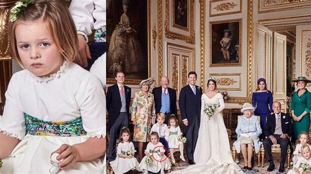 Oficiální snímek  královské svatby princezny Eugenie a Jacka Brooksbanka....