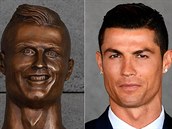 Podobné pocty se dokal i Cristiano Ronaldo, socha Emanuel Santos se ale...