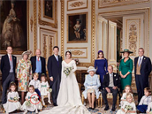 Oficiální snímek  královské svatby princezny Eugenie a Jacka Brooksbanka.
