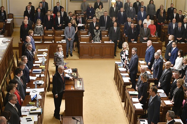 Zeman vystoupil ped poslanci ped schvalováním rozpotu na rok 2019