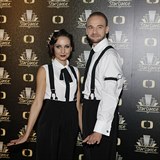 Veronika Arichteva se svým tanečním partnerem Michalem Necpálem.