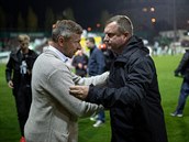Bohemians remizovali s Plzní. Po zápase se potkali trenéi Martin Haek a Pavel...