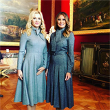 Monika Babišová s Melanií Trump během návštěvy v Paříži.