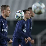 Kapitán národního týmu Bořek Dočkal při tréninku.