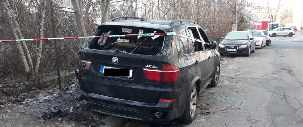 Za zapálené BMW Marka Ddíka hrozí hám a ti roky vzení. 