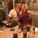 Tomáš Řepka a Kateřina Kristelová na romantické večeři.