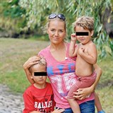 Lucie Vondráčková se syny Adamem a Matyášem