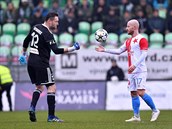 Vítzný gól Slavie v Karviné dal z penalty Miroslav Stoch. Pekonal domácího...