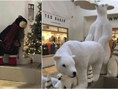 Zákazníky britského obchodního centra ekal ok. Vánoní výzdoba byla...