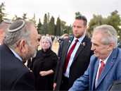 Prezident Milo Zeman pi návtv Izraele.
