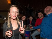 Anna Polívková si po natáení zala na drink.