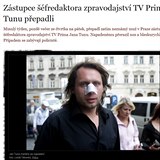 Jan Tuna zapózoval deníku Právo poté, co ho přepadl neznámý muž při cestě z...