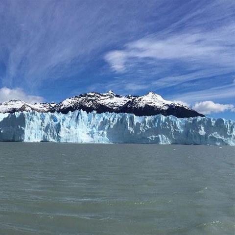 Nrodn park Los Glaciares na jihu Argentiny s obrovskm ledovcem Perito Moreno
