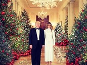 Donald Trump s manelkou Melanií nasávají vánoní atmosféru.