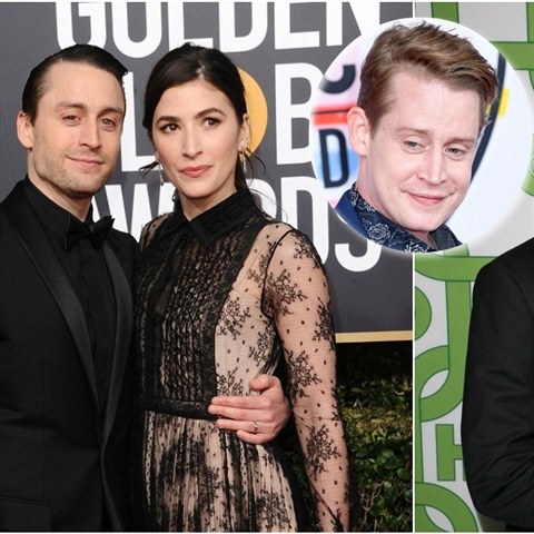 Kieran Culkin se na Zlatch glbech pochlubil pvabnou manelkou. Bratr...