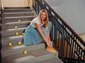 Petra Kvitová jako tenisová kolaka.