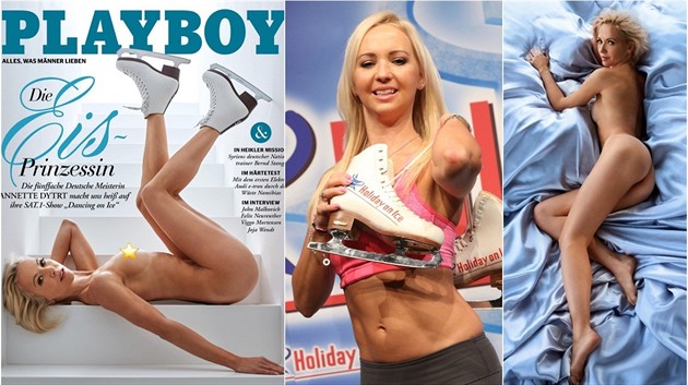 Německá krasobruslařka českého původu Annette Dytrt zapózovala na titulní stránce časopisu Playboy.
