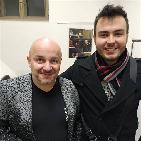 Zdenk Izer s redaktorem Expresu.