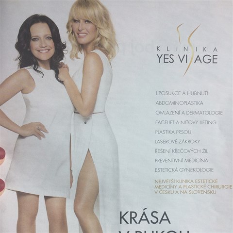Krainov s Blou dlaj dlouhodob reklamu klinice Yes Visage, ale pro je tak...