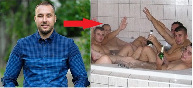 Slovensko řeší fotku, na které současný místopředseda hajluje nahý ve vaně s...